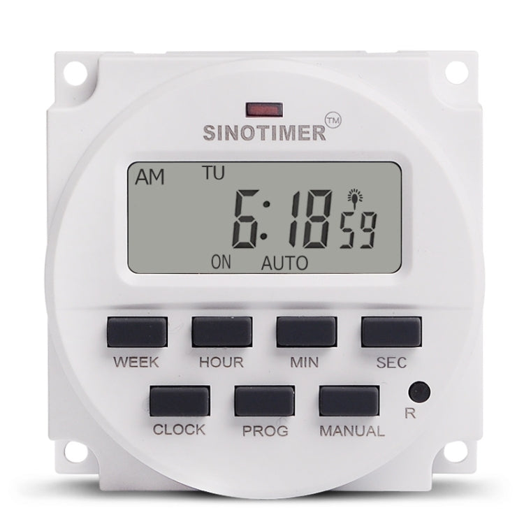SINOTIMER TM618SH Timer digitale LCD a intervallo di 1 secondo, relè di tempo programmabile, 110V, 220V, 24V, 12V, 5V