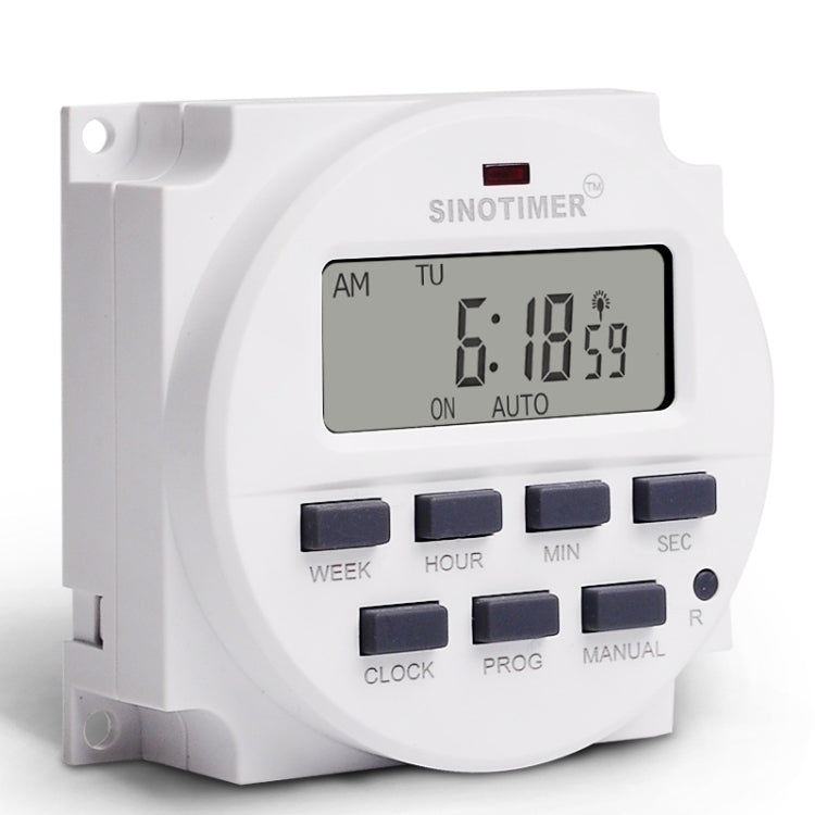 SINOTIMER TM618SH Timer digitale LCD a intervallo di 1 secondo, relè di tempo programmabile, 110V, 220V, 24V, 12V, 5V