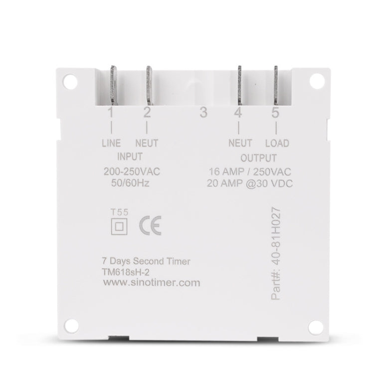 SINOTIMER TM618SH Timer digitale LCD a intervallo di 1 secondo, relè di tempo programmabile, 110V, 220V, 24V, 12V, 5V