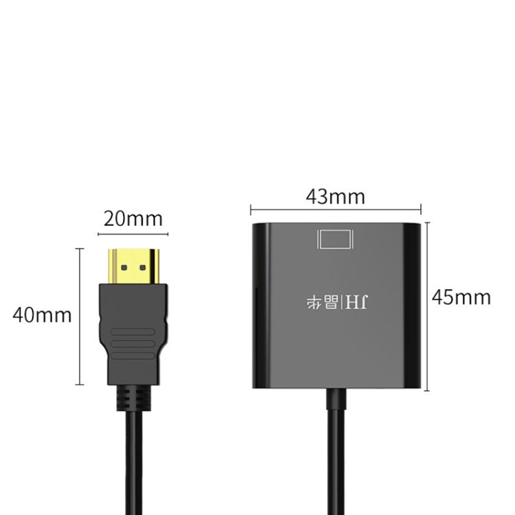 Cavo adattatore JINGHUA HDMI a VGA convertitore video per laptop, No Audio Black, No Audio White, With Audio White, With Audio Black