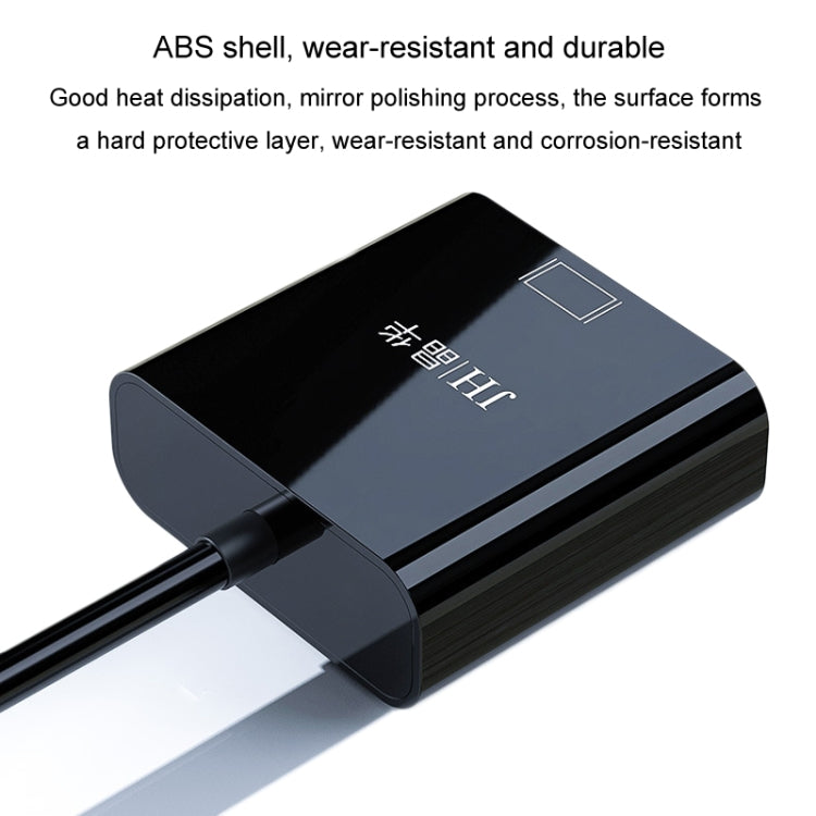 Cavo adattatore JINGHUA HDMI a VGA convertitore video per laptop, No Audio Black, No Audio White, With Audio White, With Audio Black