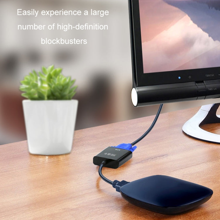 Cavo adattatore JINGHUA HDMI a VGA convertitore video per laptop, No Audio Black, No Audio White, With Audio White, With Audio Black