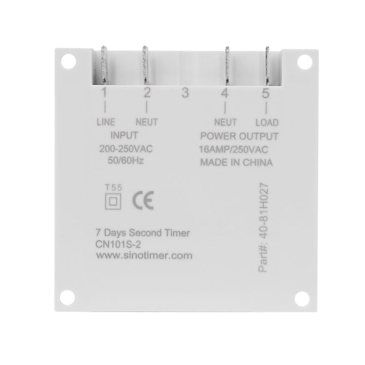 Timer digitale LCD a intervalli di 1 secondo, relè programmabile per 7 giorni alla settimana, SINOTIMER CN101S-110V, SINOTIMER CN101S-2 220V, SINOTIMER CN101S-3 24V, SINOTIMER CN101S-4 12V, SINOTIMER CN101S-5V