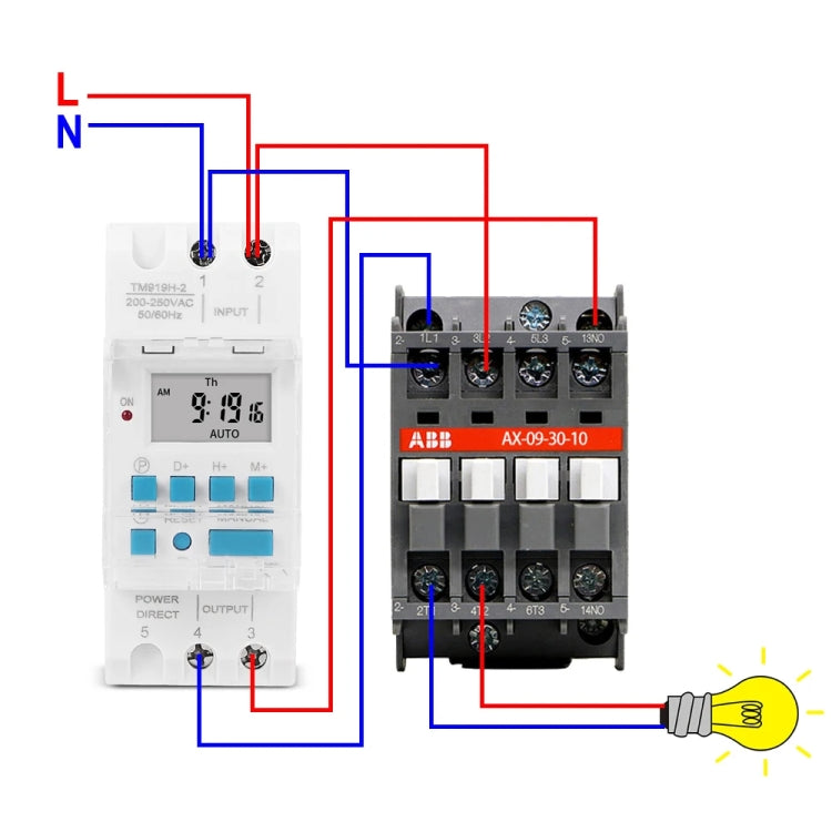 Controller di temporizzazione ciclo automatico con uscita in tensione su guida DIN 16A a 4 pin, SINOTIMER TM919H-1 110V, SINOTIMER TM919H-2 220V, SINOTIMER TM919H-3 24V, SINOTIMER TM919H-4 12V, SINOTIMER TM919H-5V, SINOTIMER TM919HK 85-265V AC