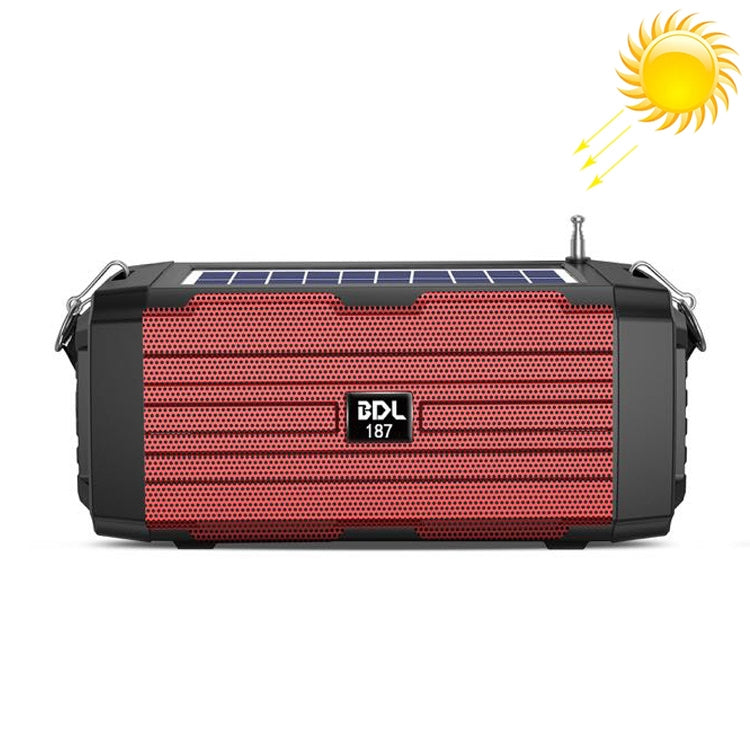 BDL-187 LED Light Solar Wireless Bluetooth Speaker Portatile da Campeggio all'Aperto Radio FM