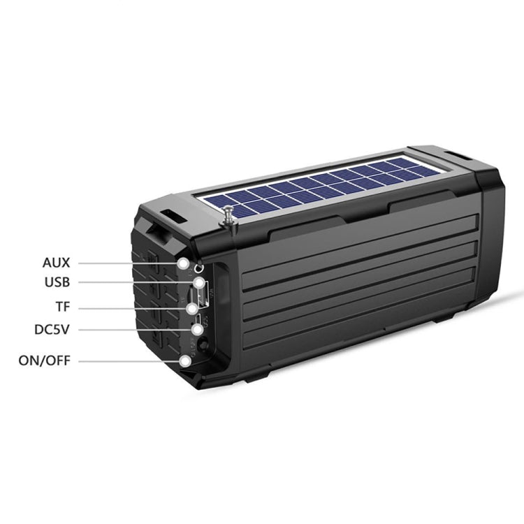 BDL-187 LED Light Solar Wireless Bluetooth Speaker Portatile da Campeggio all'Aperto Radio FM