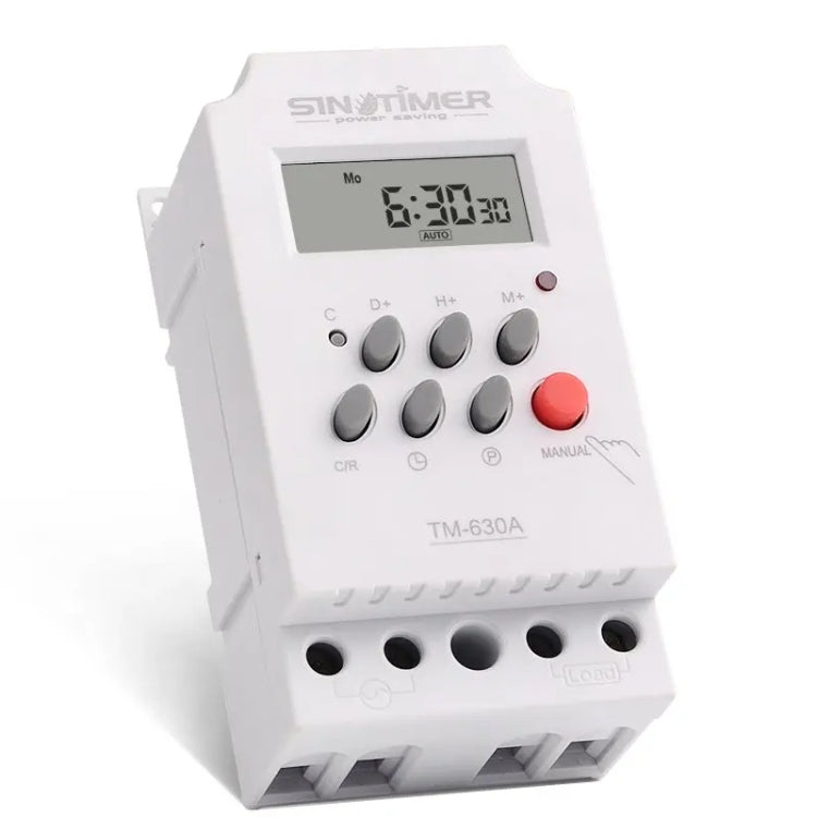 SINOTIMER TM630A-4 Relè temporizzato digitale settimanale programmabile da 12 V CC su guida DIN