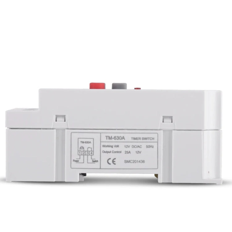 SINOTIMER TM630A-4 Relè temporizzato digitale settimanale programmabile da 12 V CC su guida DIN