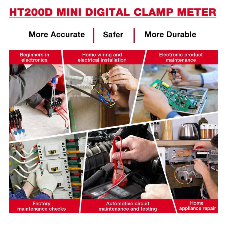 HABOTEST Mini multimetro a pinza amperometro digitale portatile