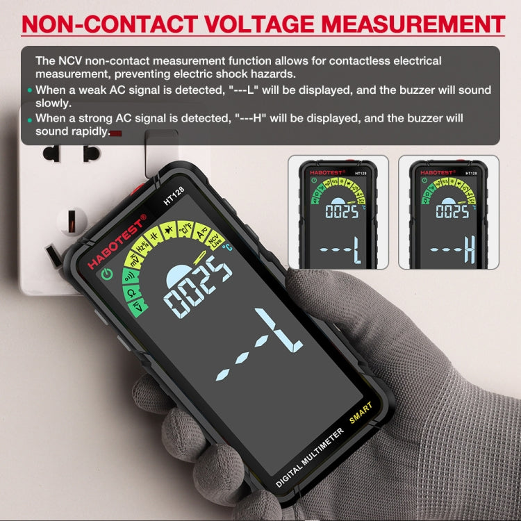 Multimetro di corrente intelligente ultra chiaro con display digitale a portata automatica HABOTEST