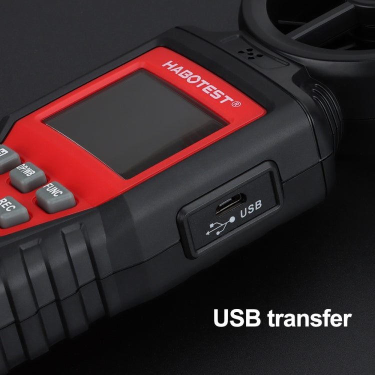 Anemometro digitale portatile ad alta precisione HABOTEST con USB, HT625B