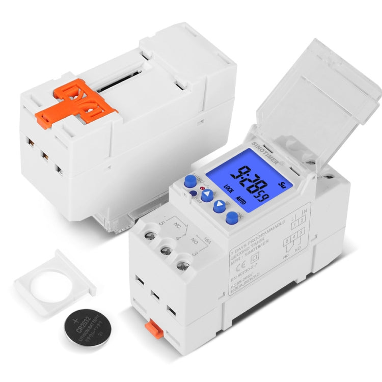 SINOTIMER TM928SAKL 85-265V 16A 1 secondo a 168 ore Interruttore orario elettronico programmabile, 16A