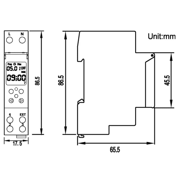 SINOTIMER TM610-2 220V 18mm Larghezza Interruttore Timer Digitale Programmabile Settimanale, TM610-2