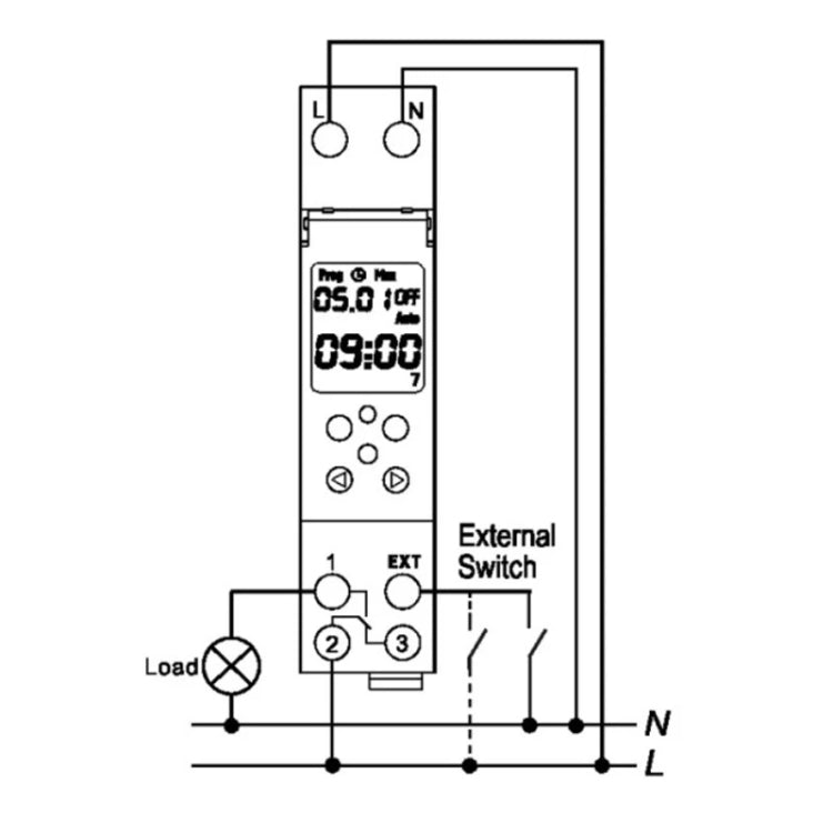 SINOTIMER TM610-2 220V 18mm Larghezza Interruttore Timer Digitale Programmabile Settimanale, TM610-2