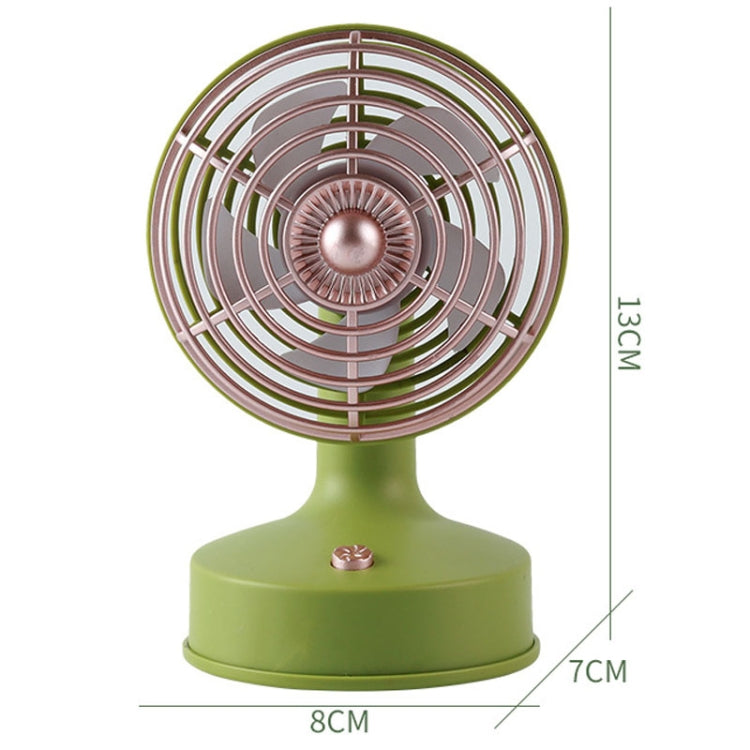 Retro Desktop USB Charging Piccolo Ventilatore 90 gradi Angolo regolabile Ventilatore