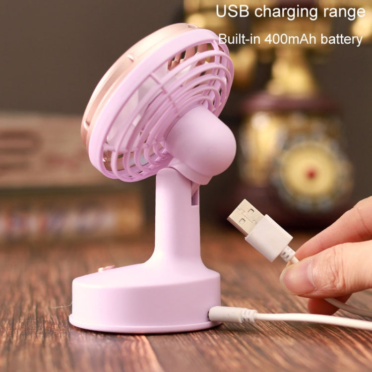 Retro Desktop USB Charging Piccolo Ventilatore 90 gradi Angolo regolabile Ventilatore