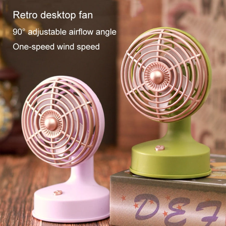 Retro Desktop USB Charging Piccolo Ventilatore 90 gradi Angolo regolabile Ventilatore