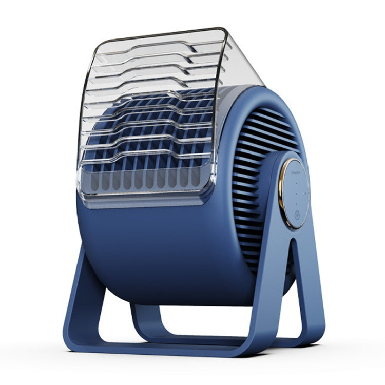 F7 Mini ventilatore portatile da tavolo a forma di chiocciola senza pale per la circolazione dell'aria, F7 (White), F7 (Blue)