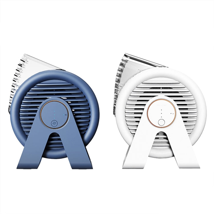 F7 Mini ventilatore portatile da tavolo a forma di chiocciola senza pale per la circolazione dell'aria, F7 (White), F7 (Blue)