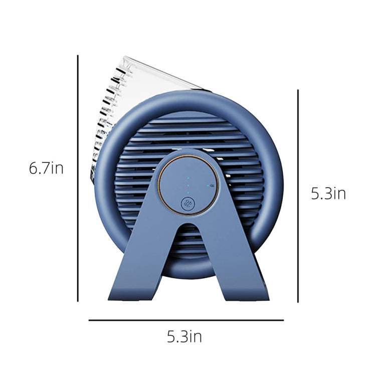 F7 Mini ventilatore portatile da tavolo a forma di chiocciola senza pale per la circolazione dell'aria, F7 (White), F7 (Blue)