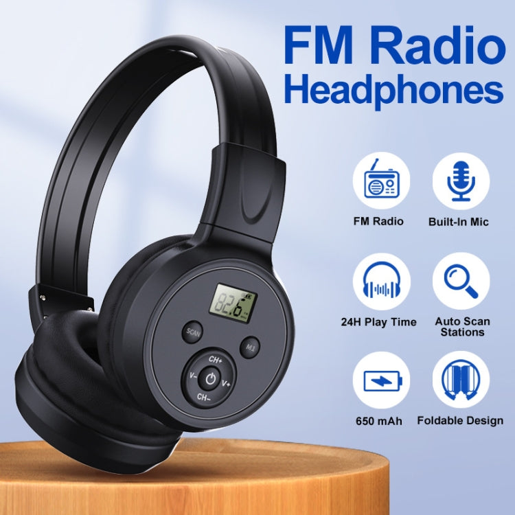 F4 Display digitale Scansione automatica Radio FM pieghevole Cuffia, Charging Version, Battery Version