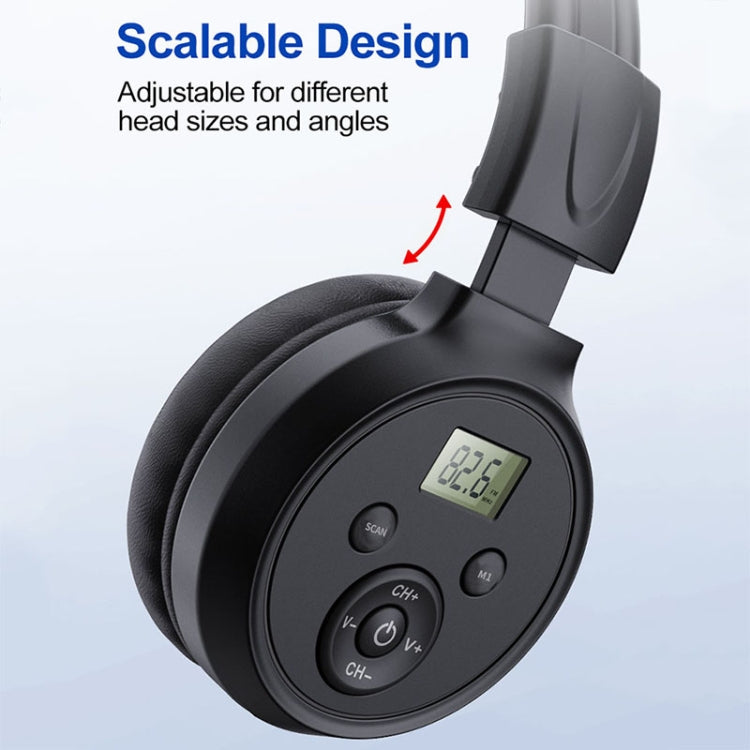 F4 Display digitale Scansione automatica Radio FM pieghevole Cuffia, Charging Version, Battery Version