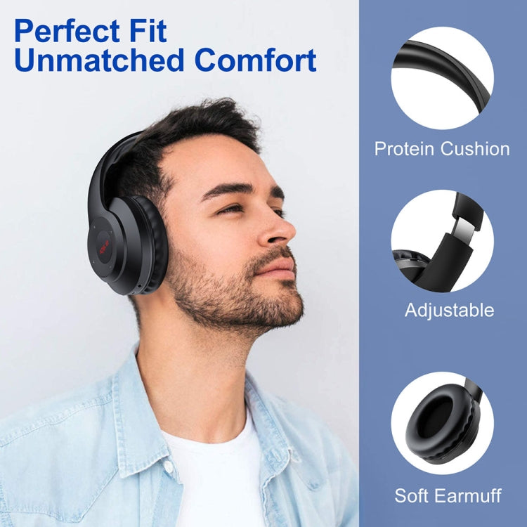 X5 Cuffie radio FM con display digitale portatile e pieghevoli, Charging White, Charging Black, Bluetooth White