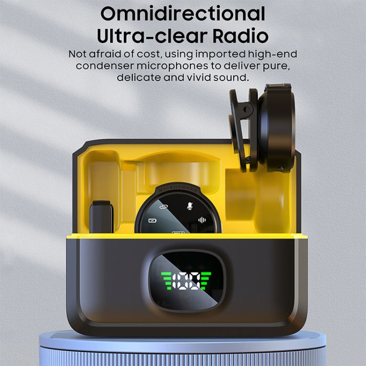 Microfono magnetico wireless per collare con riduzione del rumore e display digitale intelligente J6, Type-C, 8 Pin