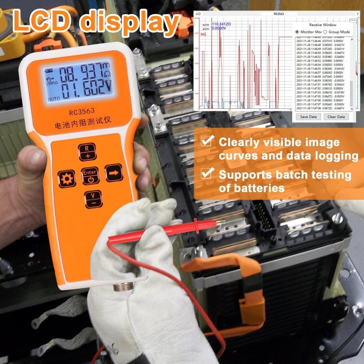 Tester di resistenza interna della tensione della batteria ad alta precisione, Host, Host+Clip, Host+Probe, Host+Clamp, Host+Probe+Clip+Clamp