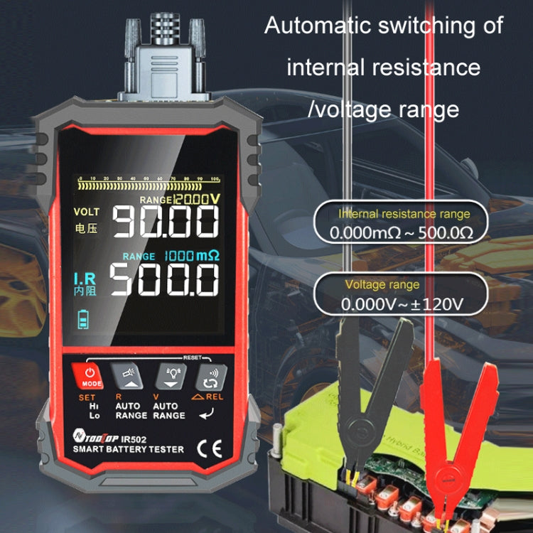 Tester di resistenza interna della batteria Tester per batterie alcaline al piombo e al litio, IR500, IR502