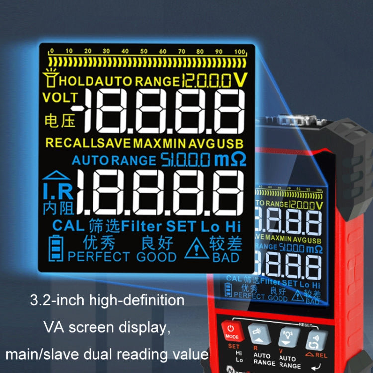Tester di resistenza interna della batteria Tester per batterie alcaline al piombo e al litio, IR500, IR502