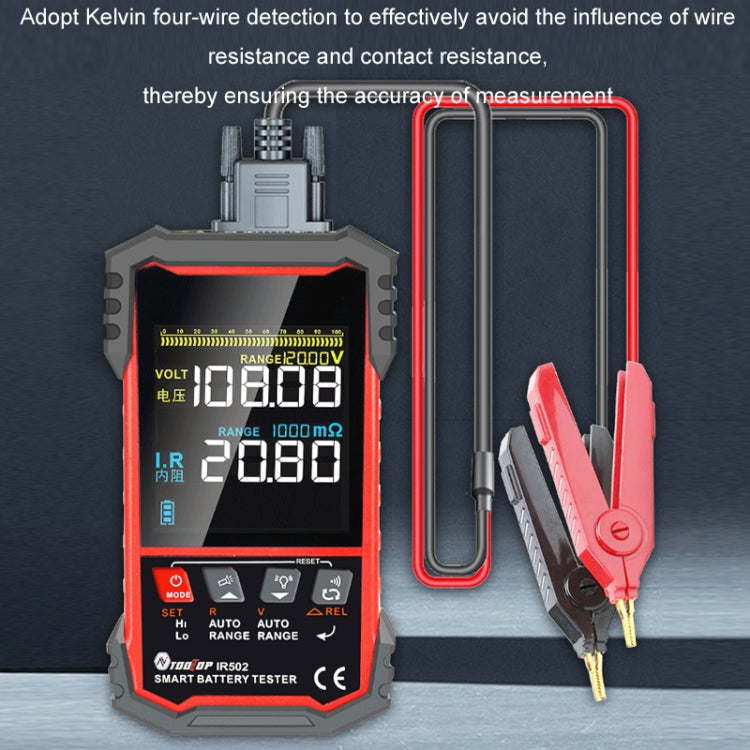 Tester di resistenza interna della batteria Tester per batterie alcaline al piombo e al litio, IR500, IR502