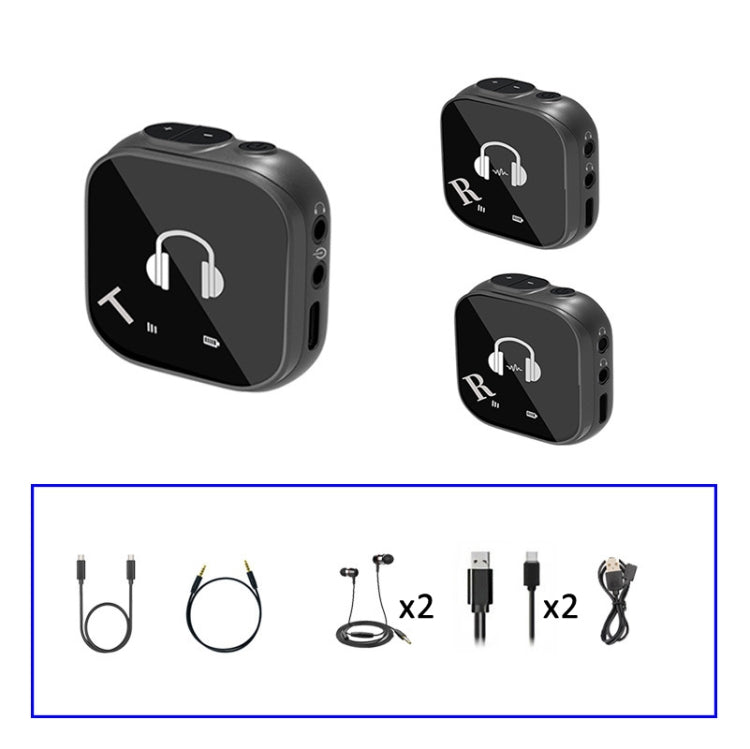 Sistema di monitoraggio wireless in-ear da 5,8 G con trasmettitore e ricevitore per monitoraggio a due auricolari, One To One, One To Two, One To Four