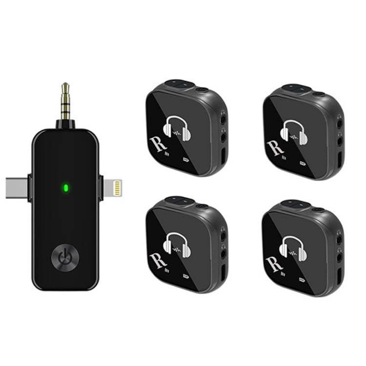 Il sistema di monitoraggio in-ear wireless 5.8G supporta il monitoraggio a doppio auricolare, One To One, One To Two, One To Four