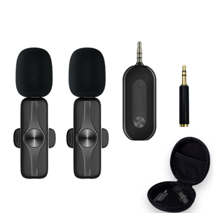 Microfono lavalier wireless Elebest da 3,5 mm Mini microfono a clip, One Drag One Set 1, One Drag One Set 2, One Drag One Set 3, One Drag Two Set 4