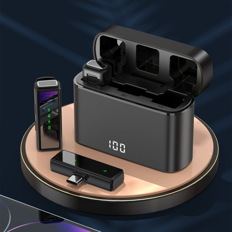 J88 Mini microfono collare wireless con riduzione intelligente del rumore, Type-C, 8 Pin, Type-C + 8 Pin Adapter