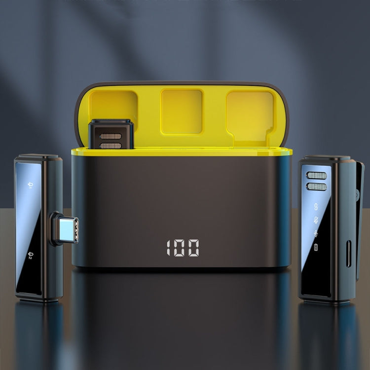 J88 Mini microfono collare wireless con riduzione intelligente del rumore, Type-C, 8 Pin, Type-C + 8 Pin Adapter