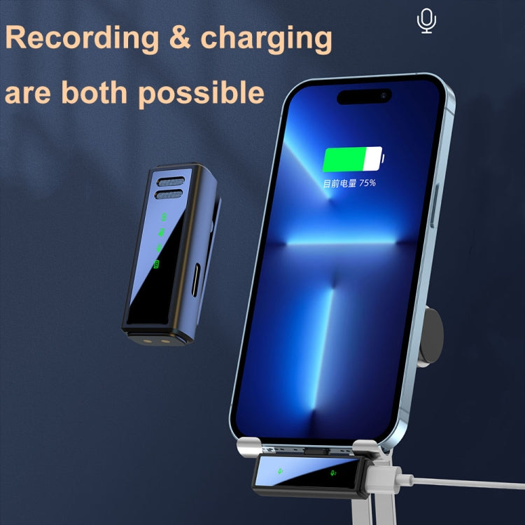 J88 Mini microfono collare wireless con riduzione intelligente del rumore, Type-C, 8 Pin, Type-C + 8 Pin Adapter