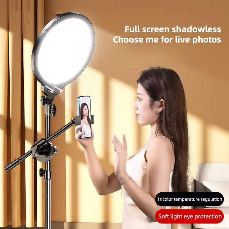 Set di treppiedi per selfie ad anello luminoso a schermo intero da 12,6 pollici per streaming live, 55cm Bracket, 55cm Overhead Shot, 210cm Bracket, 210cm Overhead Shot
