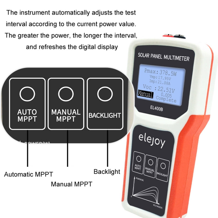 elejoy MPPT pannello solare fotovoltaico multimetro, EL400B