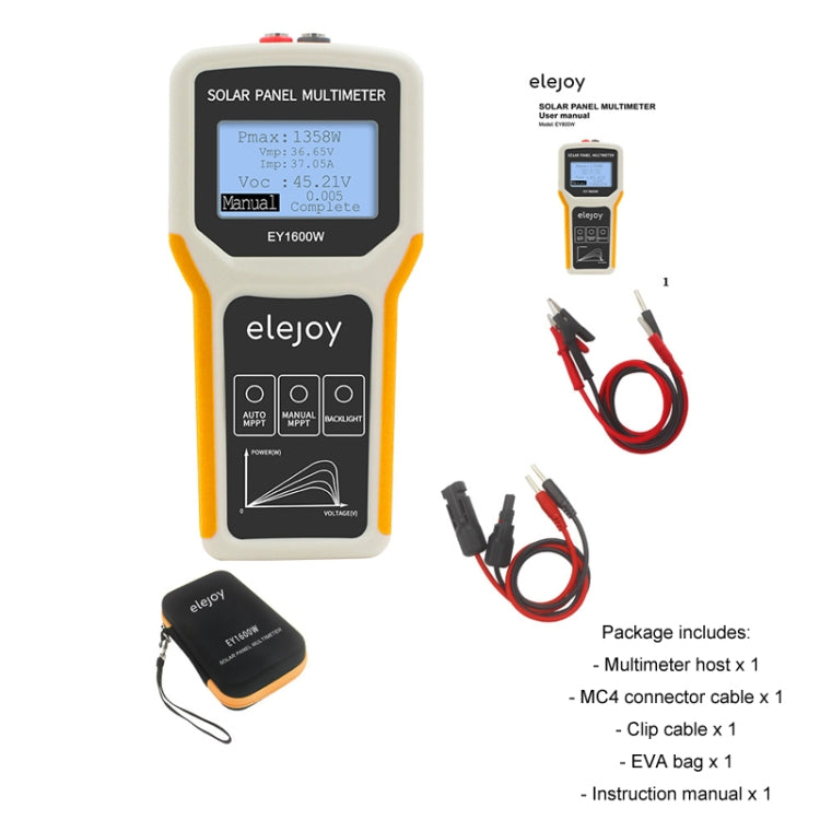 elejoy 1600W MPPT pannello solare fotovoltaico multimetro, EY1600W