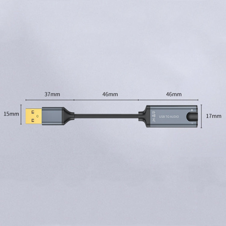 Scheda audio USB JINGHUA Z17 con cavo Convertitore audio per auricolari per telefono cellulare, 0.2m, 0.5m