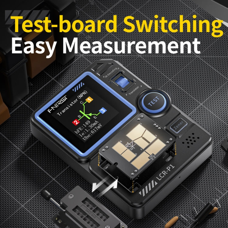 FNIRSI LCR-P1 Transistor Tester Strumento di ispezione dei componenti elettronici multifunzionale, LCR-P1