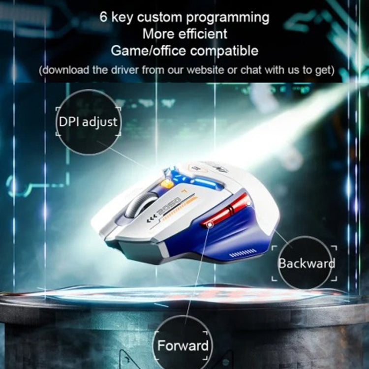 Mouse per computer da ufficio per giochi Bluetooth wireless Inphic IN9 Tri-mode