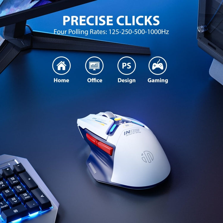 Mouse per computer da ufficio per giochi Bluetooth wireless Inphic IN9 Tri-mode