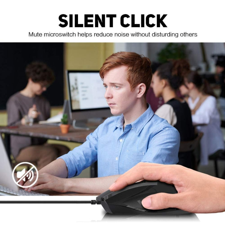 Mouse da gioco per computer Inphic PW1H cablato silenzioso illuminato a 6 pulsanti
