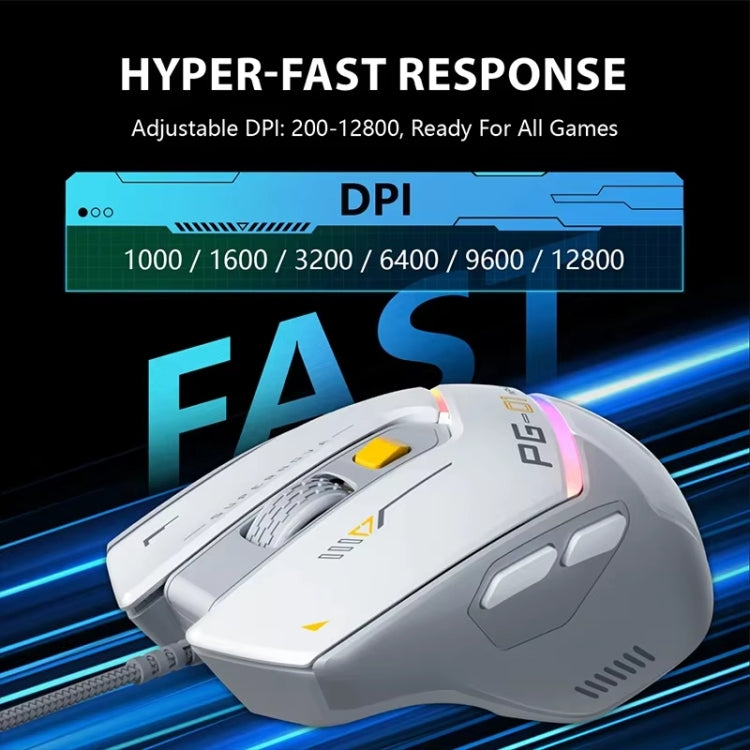 Mouse cablato per giochi per computer con emissione di luce RGB Inphic PG1, PG1