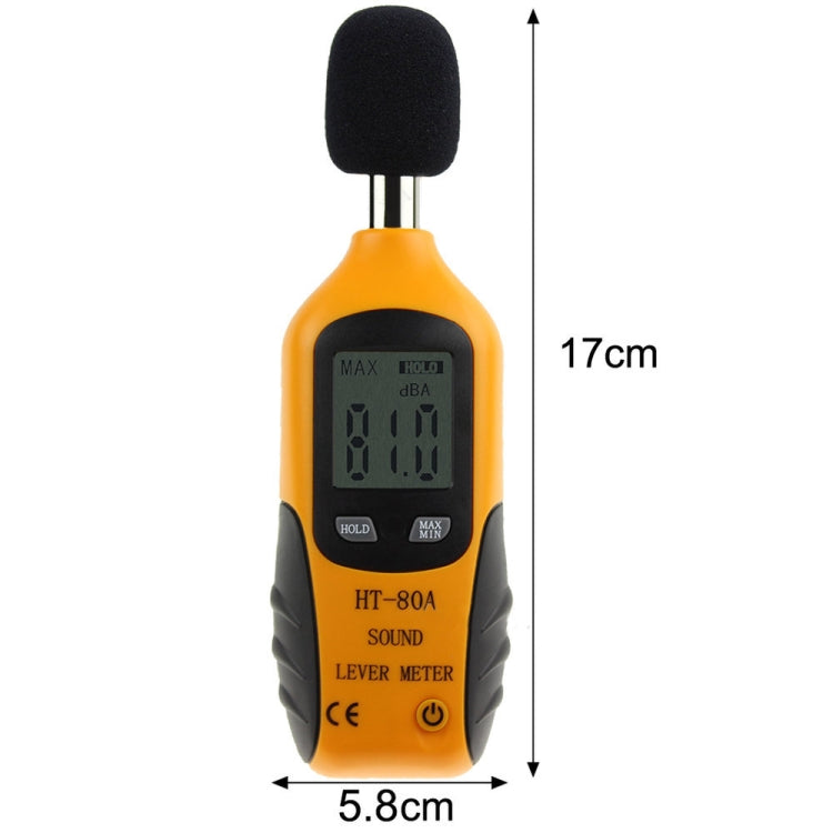 HT-80A Misuratore di rumore portatile con display digitale LCD di piccole dimensioni Misuratore di rumore di precisione
