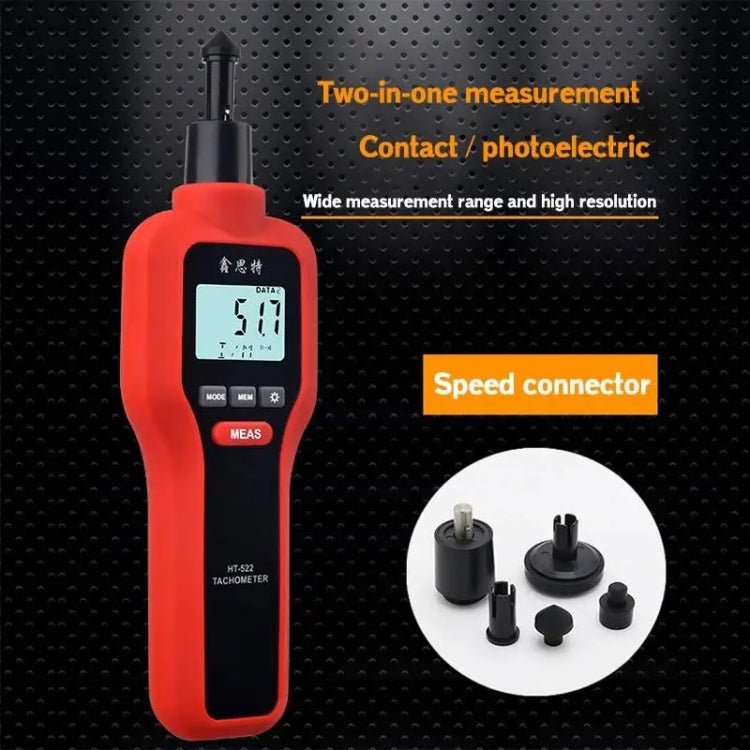 Xinsite HT-522 LCD Tachimetro digitale 100.000 PPM Misuratore di velocità senza contatto, HT-522