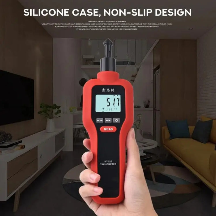 Xinsite HT-522 LCD Tachimetro digitale 100.000 PPM Misuratore di velocità senza contatto, HT-522